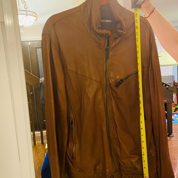 Giorgio Armani leather jacket men size medium - Picture 7 of 7